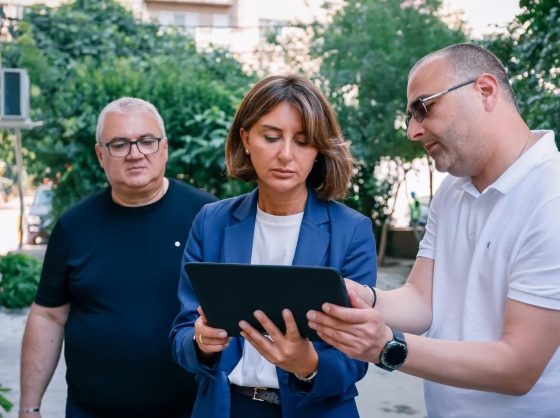 რუსთავში მესხიშვილის ქუჩაზე საცხოვრებელ შენობებს ენერგოეფექტური რეაბილიტაცია უტარდება