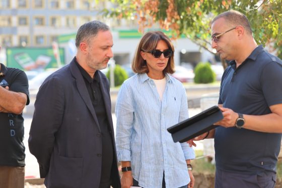 რუსთავში ჟიული შარტავას სახელობის გამზირს რეაბილიტაცია უტარდება