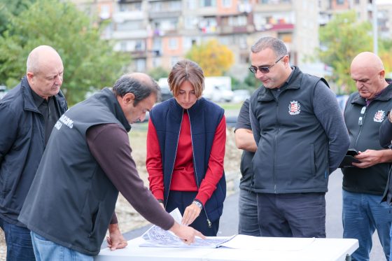 რუსთავში გიორგი ლეონიძის სახელობის ქუჩის რეაბილიტაცია მიმდინარეობს